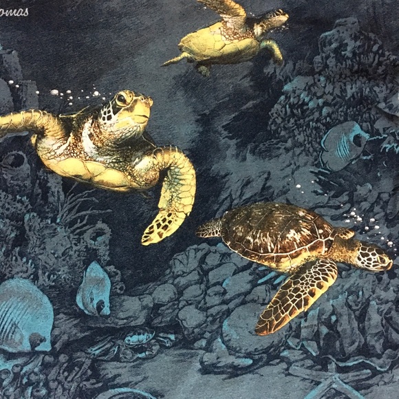 Vintage Habitat All-Over-Print Turtles Tee 🐢 - Picture 2 of 8